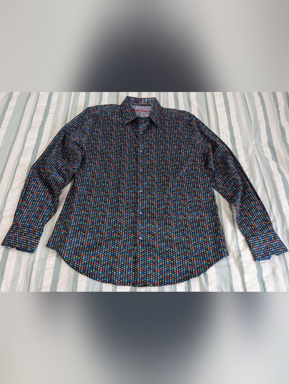 Men's Robert Graham Fruit Cocktail Sport Shirt Multi Colored Size Medium